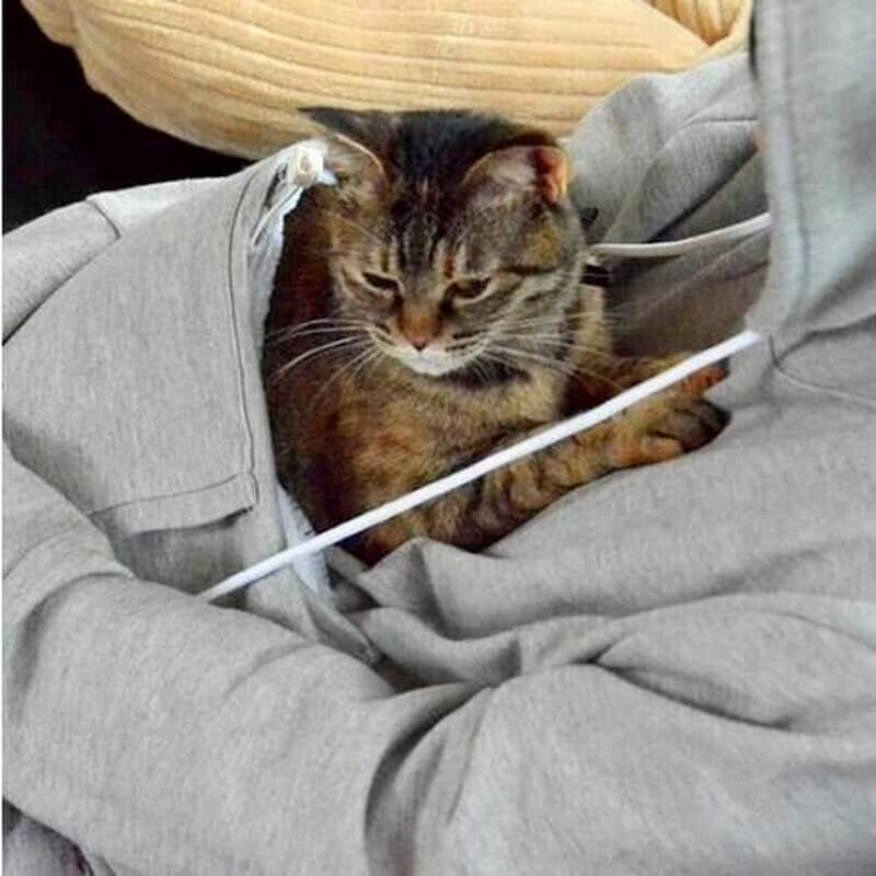 WW - Damen Kapuzenpullover mit bestickten Reißverschlusstaschen für lässige Winterbekleidung