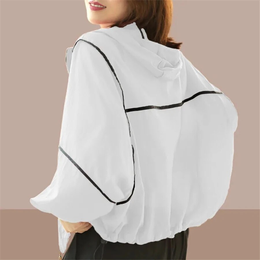 WW | Airy Women's Summer Hoodie Jacket with Oversized Fit