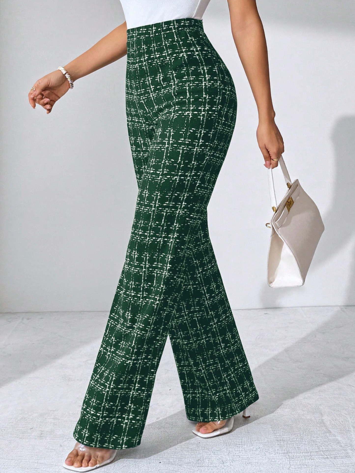 WW | Tweed Plaid Glockenhose