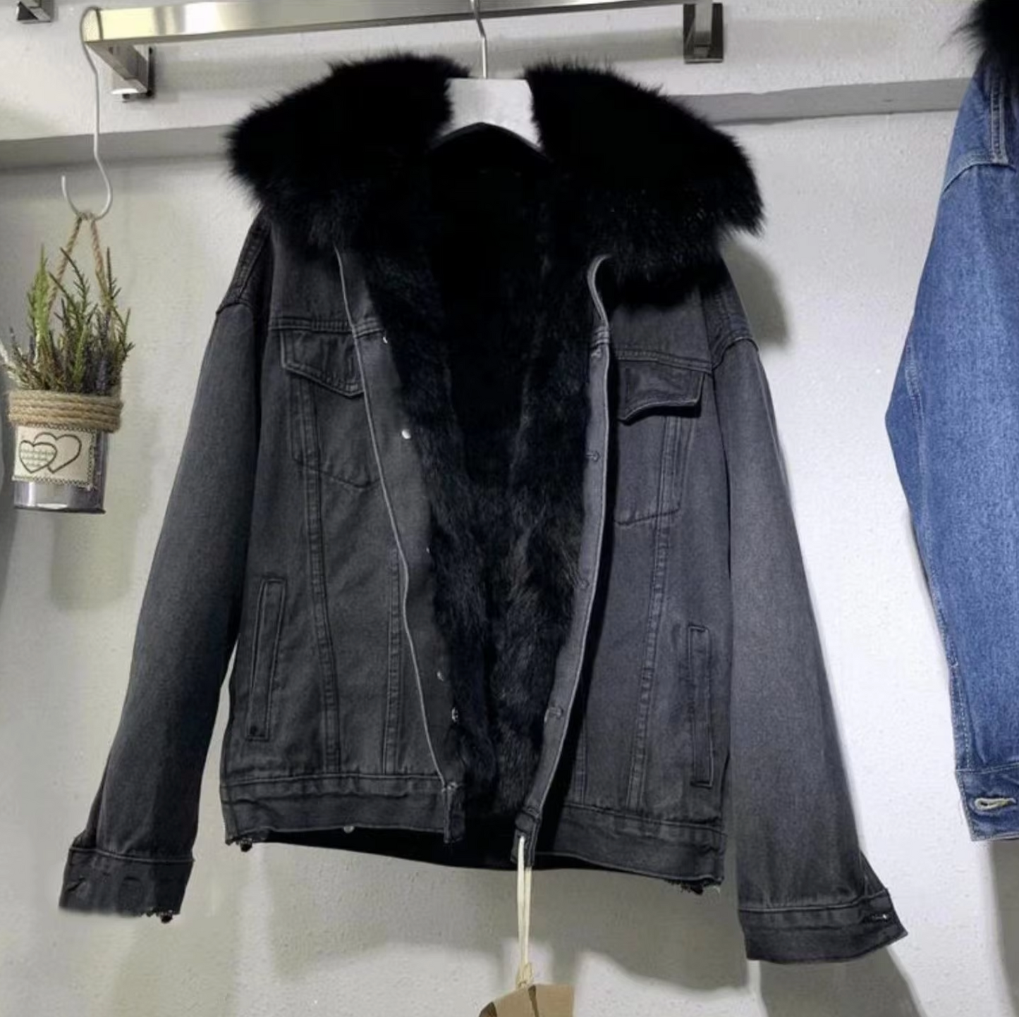 WW | Denim jacket, jacket made of frothy cotton fabric