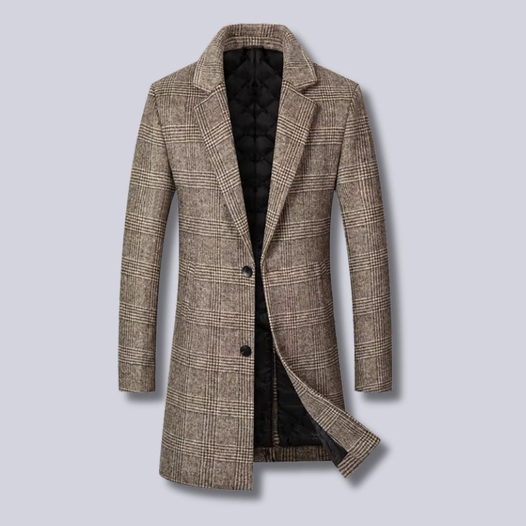 WW | Checked Wool Trench Coat