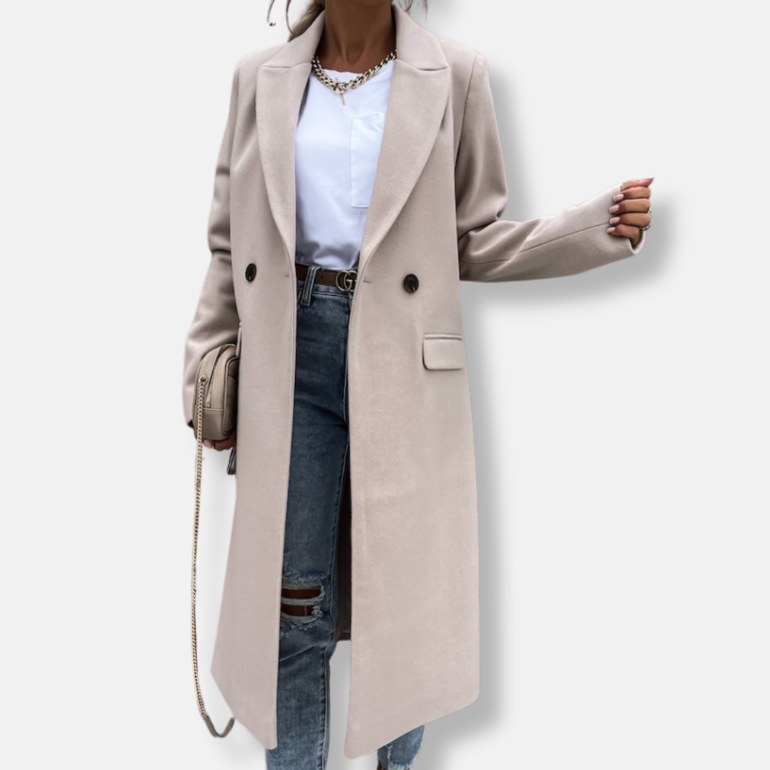 WW | Long Coat - Tailored Fit - Wool - Button Fastening - Classic Lapel