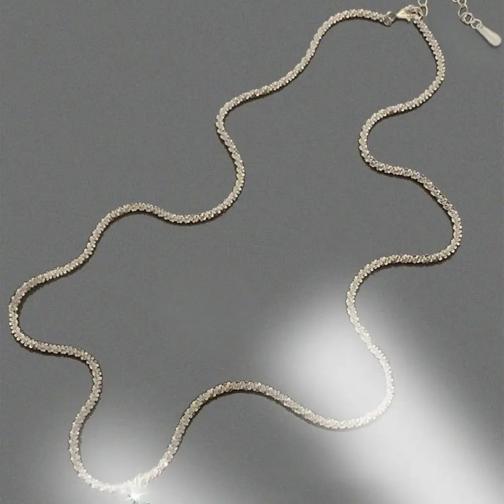 WW | 925 Sterling Silver Cross Zircon Necklace