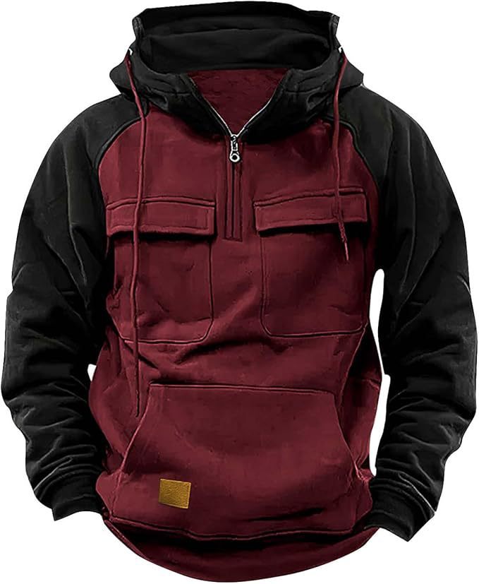 WW | Dicke Herren-Hoodie mit vielen Stauraumtaschen