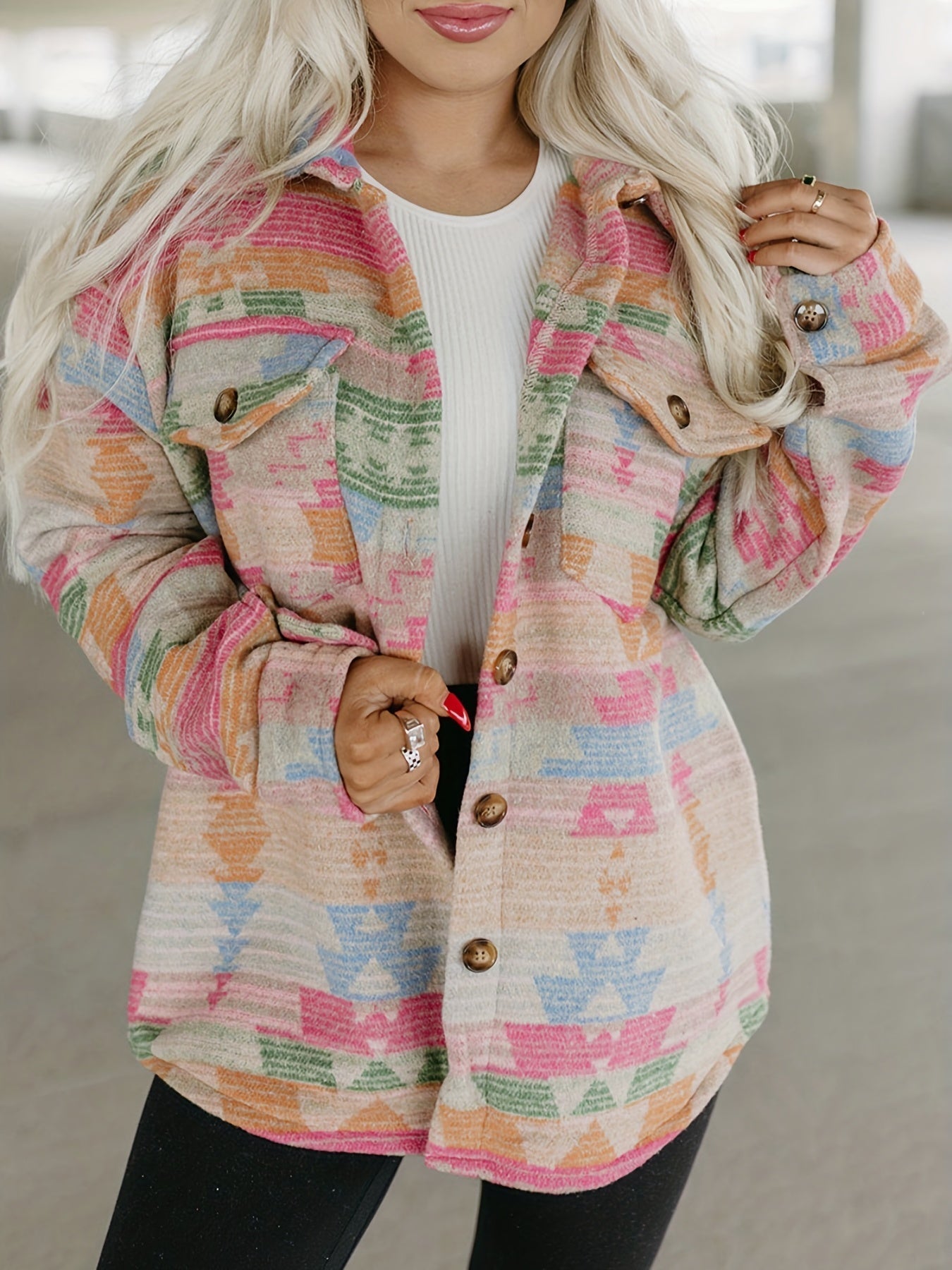 WW | Damenjacke mit aztekischem Muster
