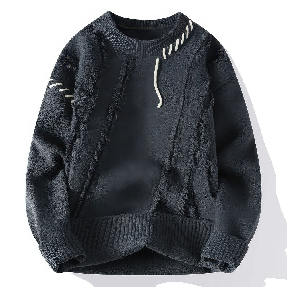 WW | Unisex-Pullover mit Rollkragen im Patchwork-Stil