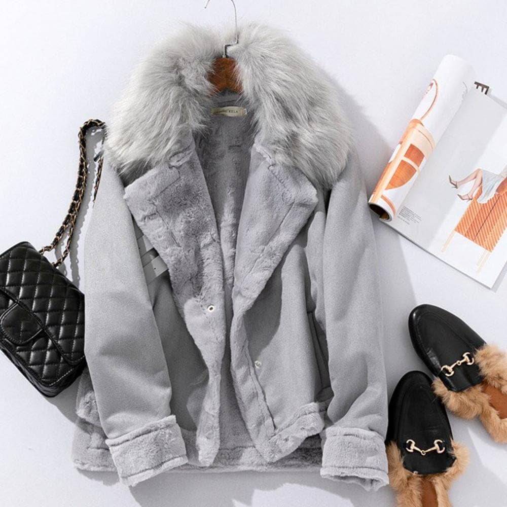 WW | PRECIOSA SUEDE JACKET WITH FAUX LEATHER