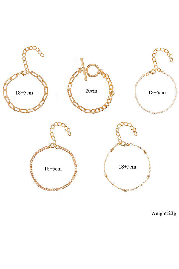 WW-piece fashionable charm bracelet with geometric pattern