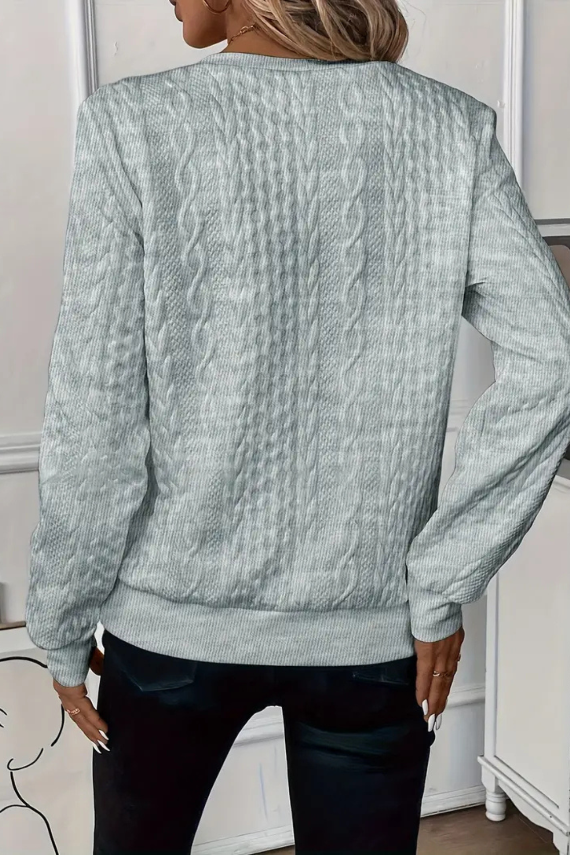 Melanie Versatile Autumn Sweater - Blue
