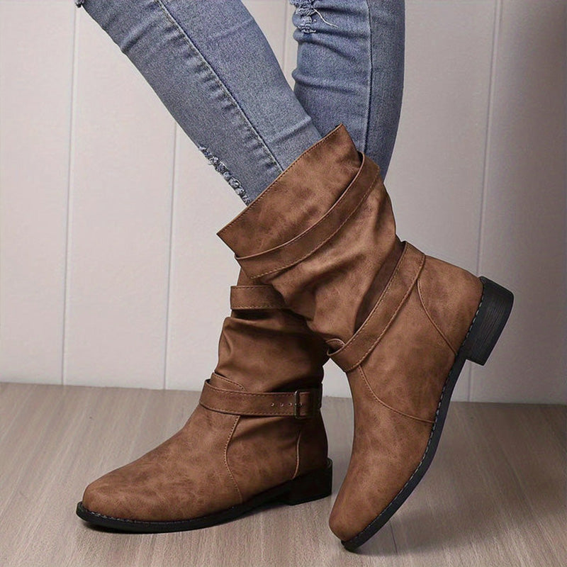 WW | Lederstiefel mit Schnallendetail