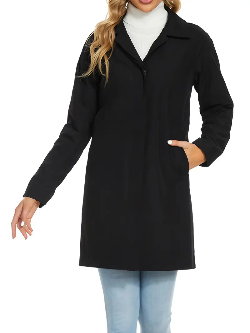 WW | Women's Long Trench Coat with Waist Belt