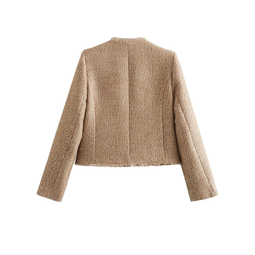 WW | Button-Front Tweed-Jacke - Boxy Fit - Elegante Alltagslage
