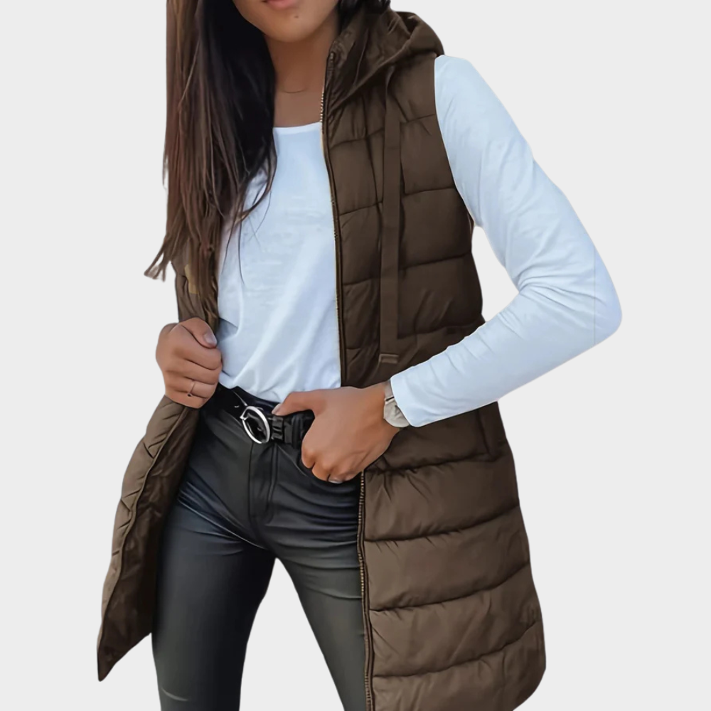 WW | Long Padded Hooded Vest