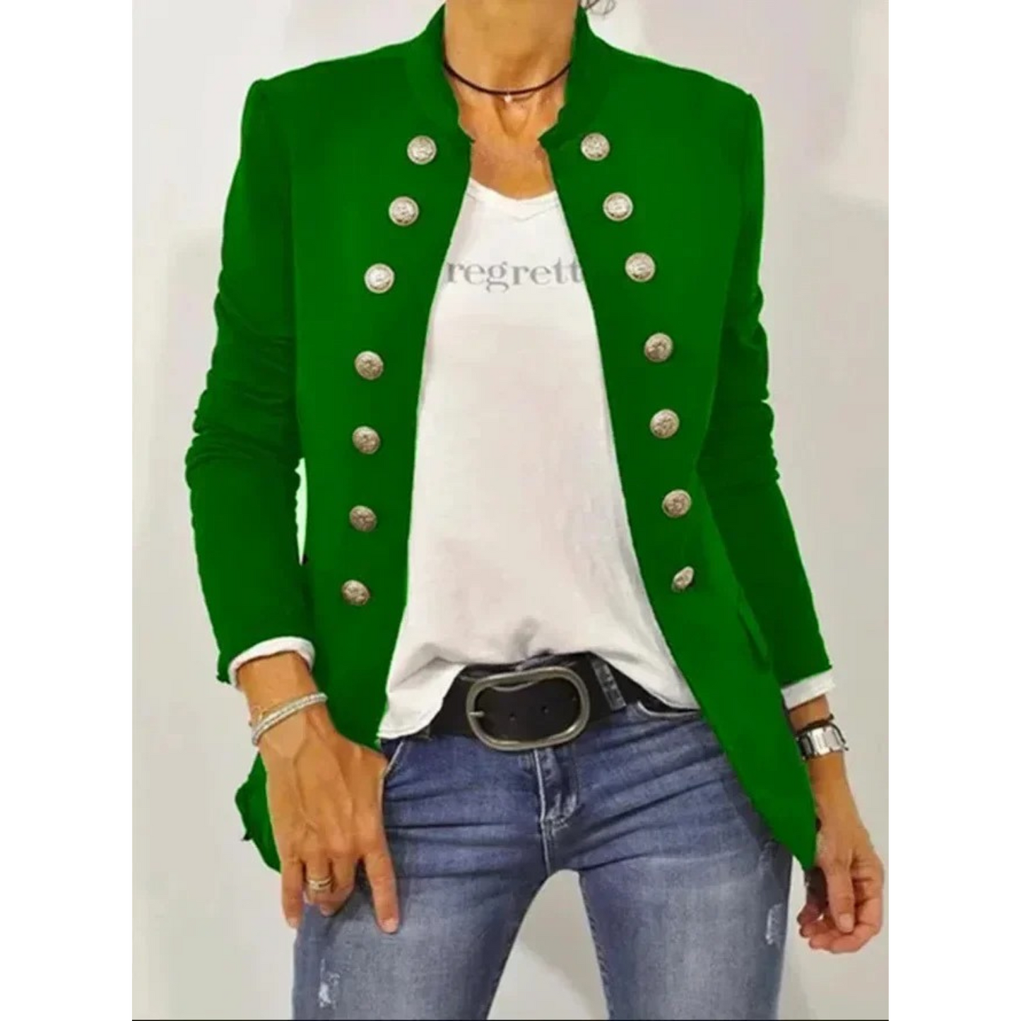 WW – langärmliger schwarzer Damenblazer