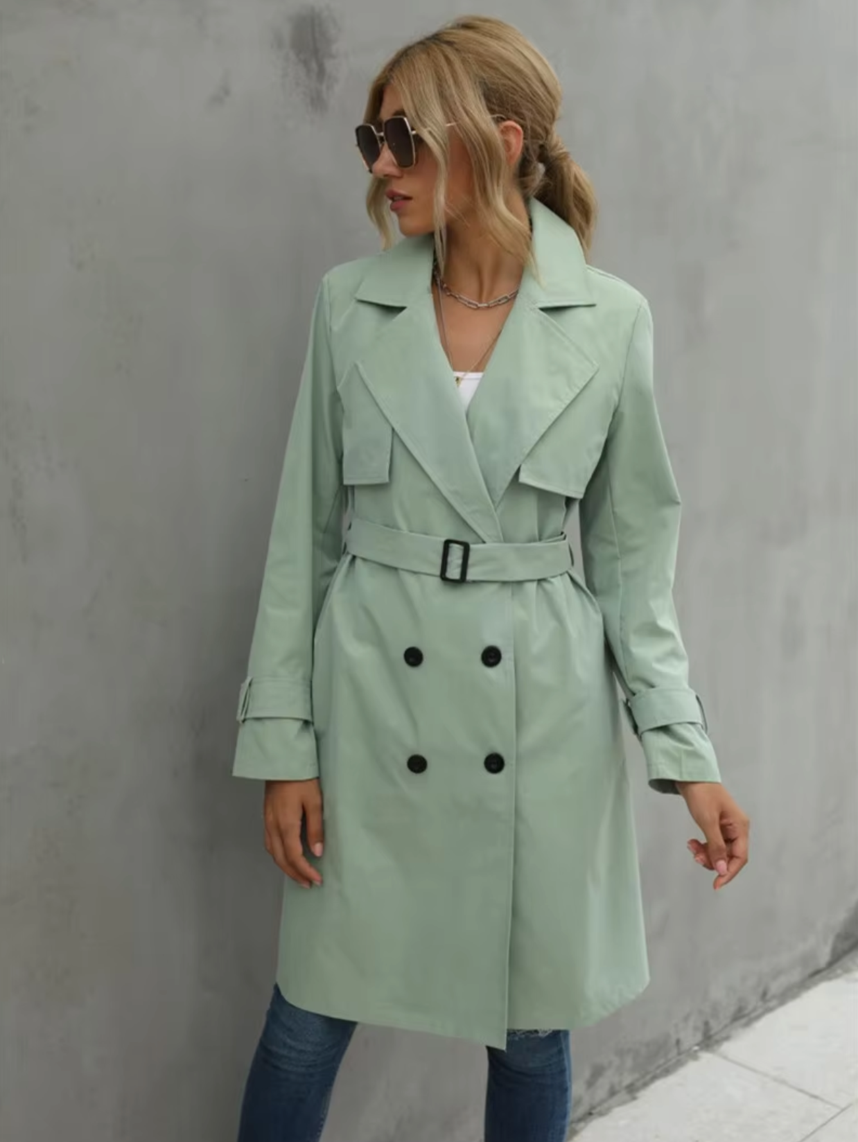 WW | Classic Double-Breasted Trench Coat