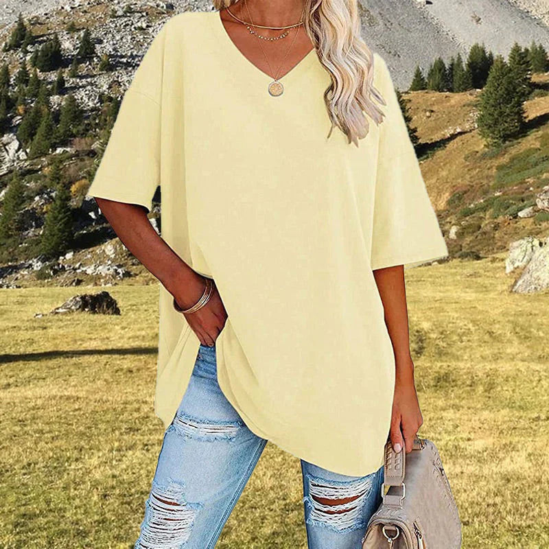 WW | Women's Casual Oversized V-Neck T-Shirt