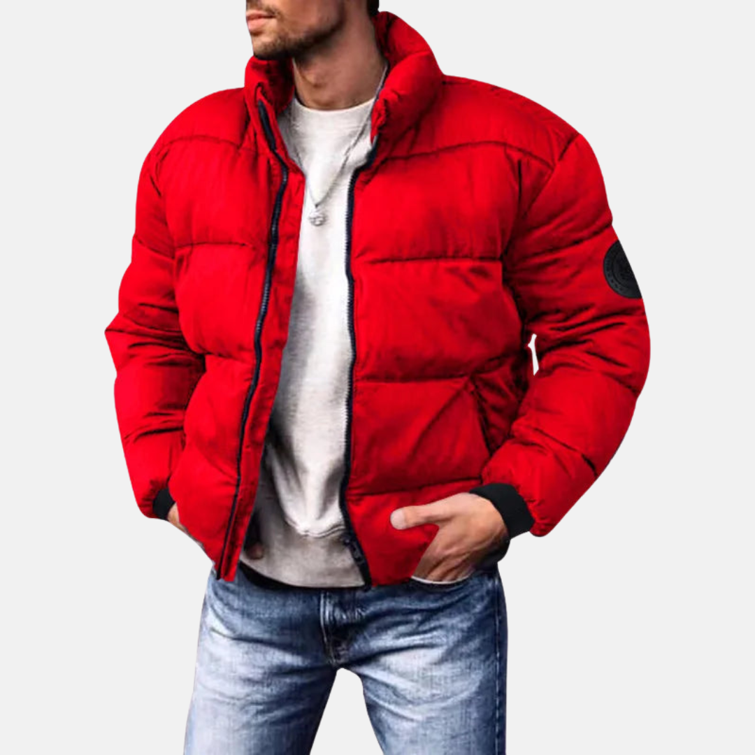 WW | Winter Quilted Jacket - Lined Transitional Jacket with Zipper & Stand-Up Collar