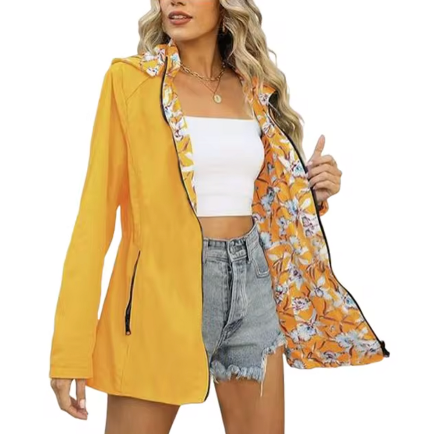 WW | Reversible Hooded Jacket with Pattern