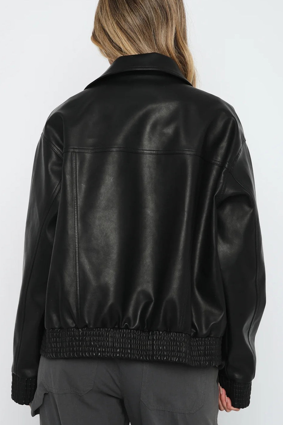 WW | Leder Baseballjacke