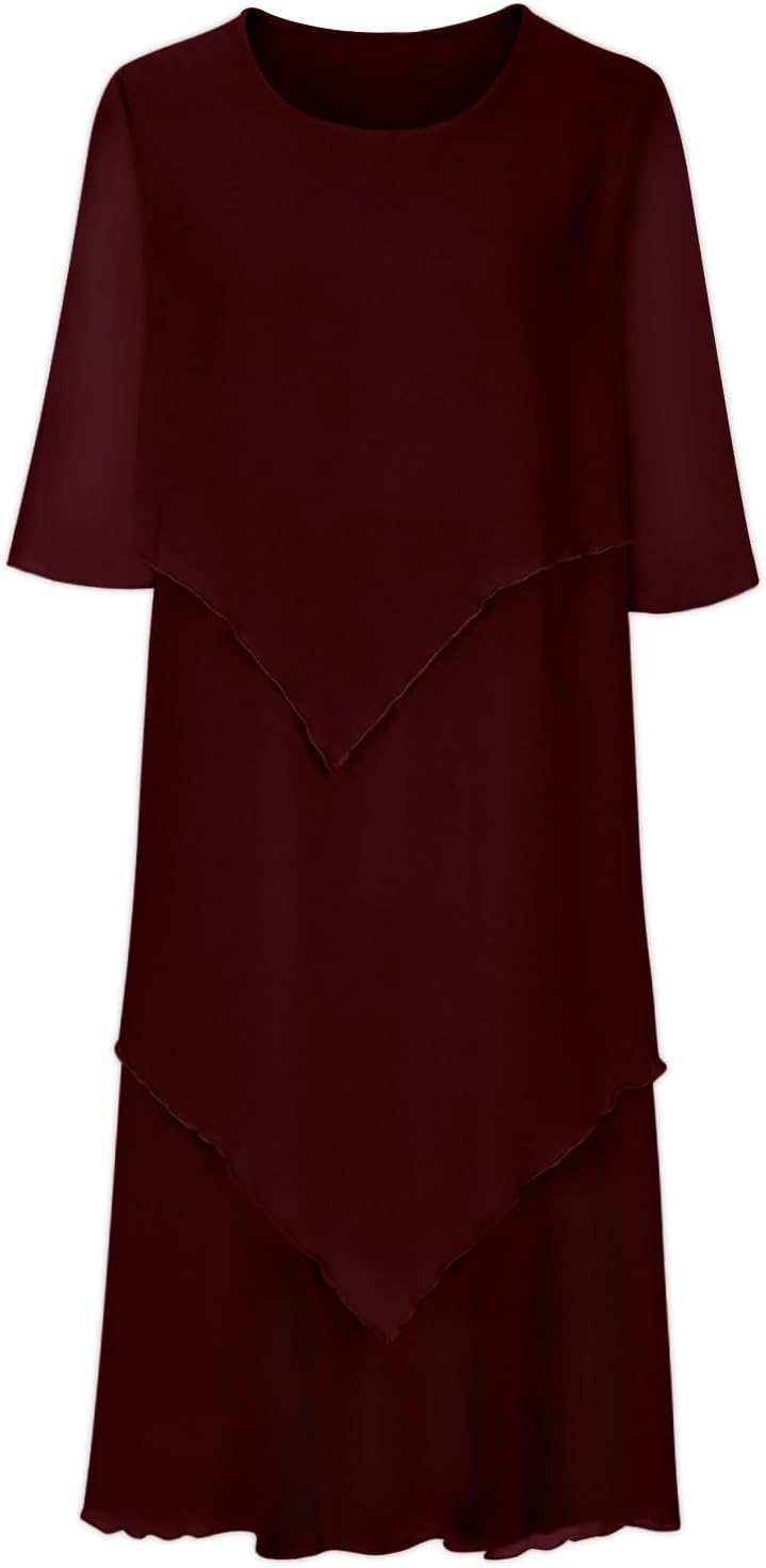 WW | Elegant Chiffon Layered Dress