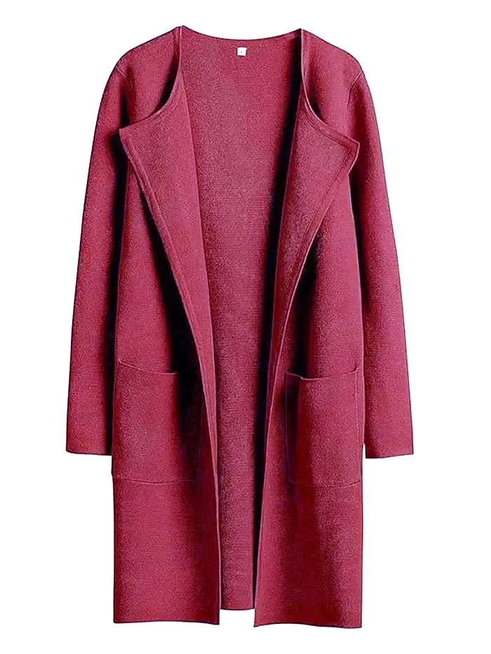 WW | Coat - Loose Fit - Knee-length - Wide Lapels - Minimalist Design