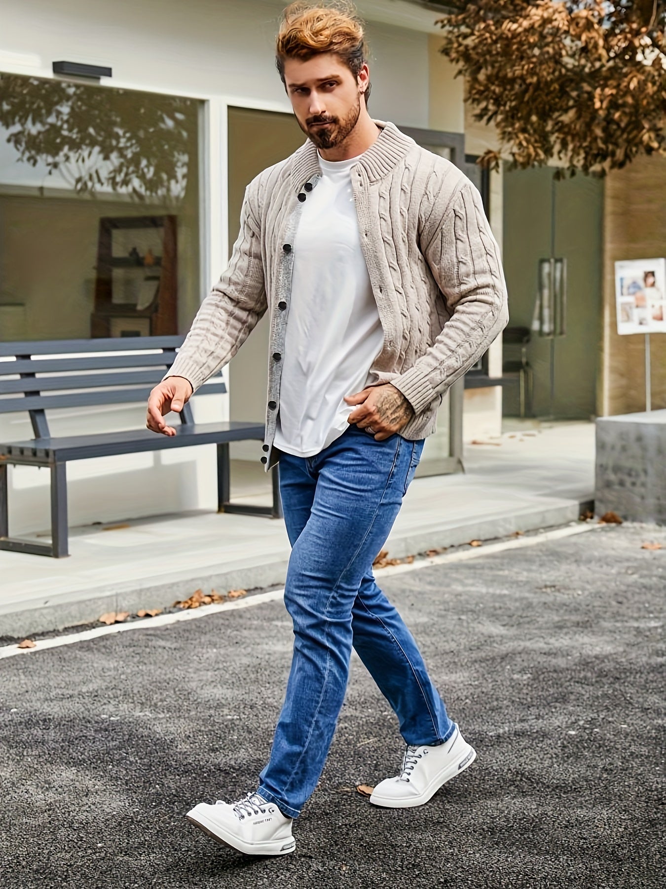 WW | Casual Men's Cardigan with Buttons