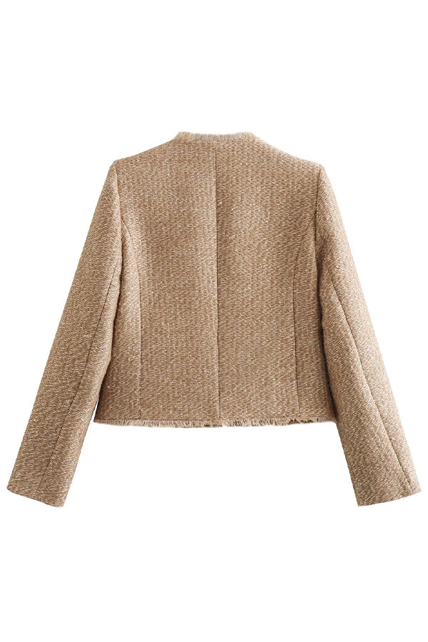 WW | Round neck jacket with buttons