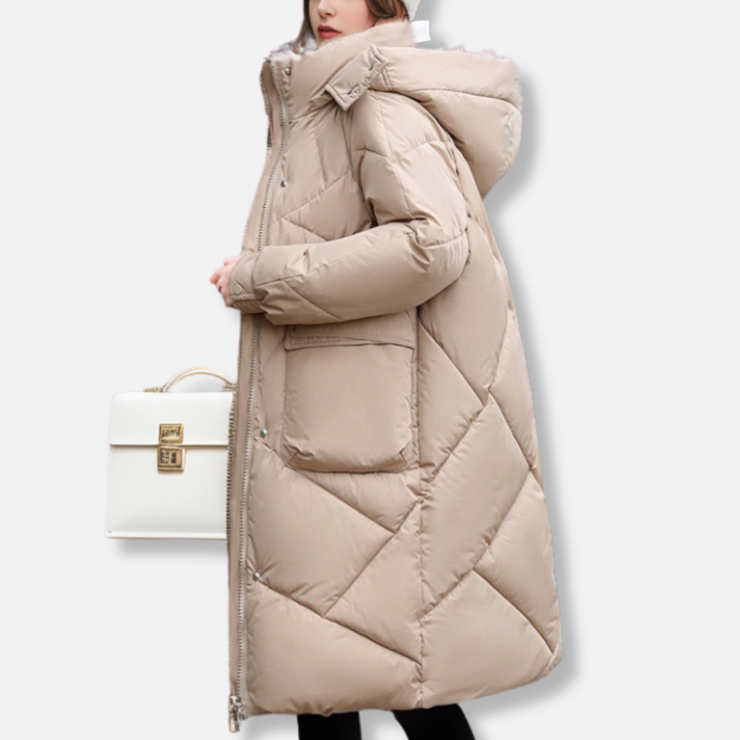 WW | Coat - Quilted - Oversized Fit - Maxi Length - High Neck Hood