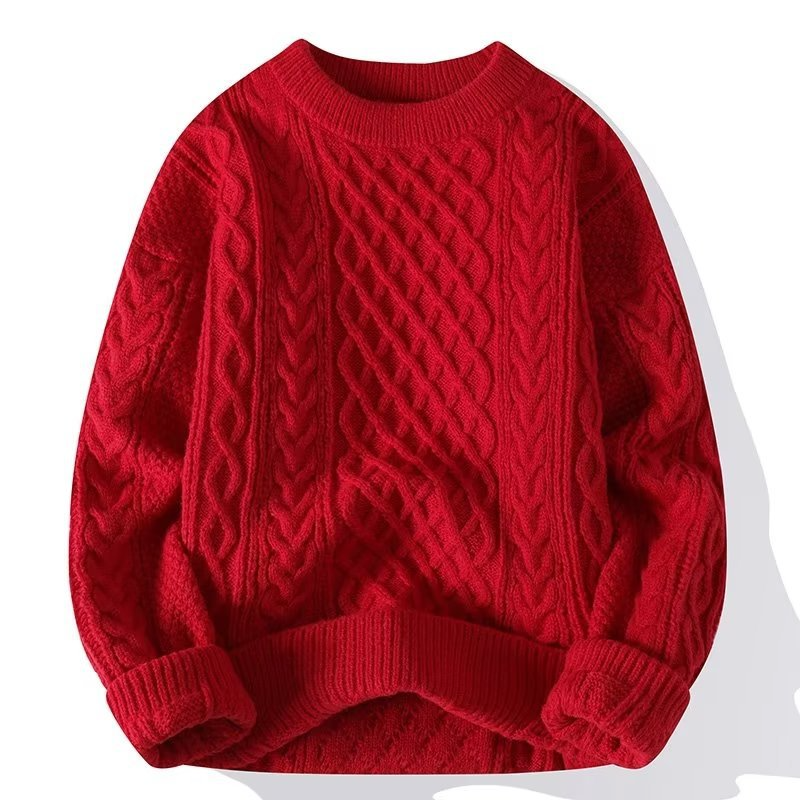 WW | Cable Knit Round Neck Jumper Soft And Warm Ribbed Cuffs