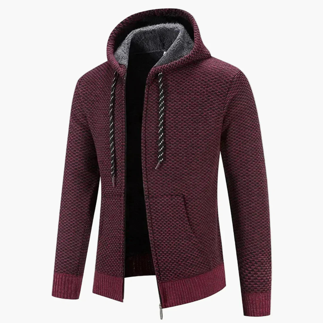WW | Knitted Hooded Jacket for Autumn and Winter - Comfortable Casual Zip-Up Hoodie