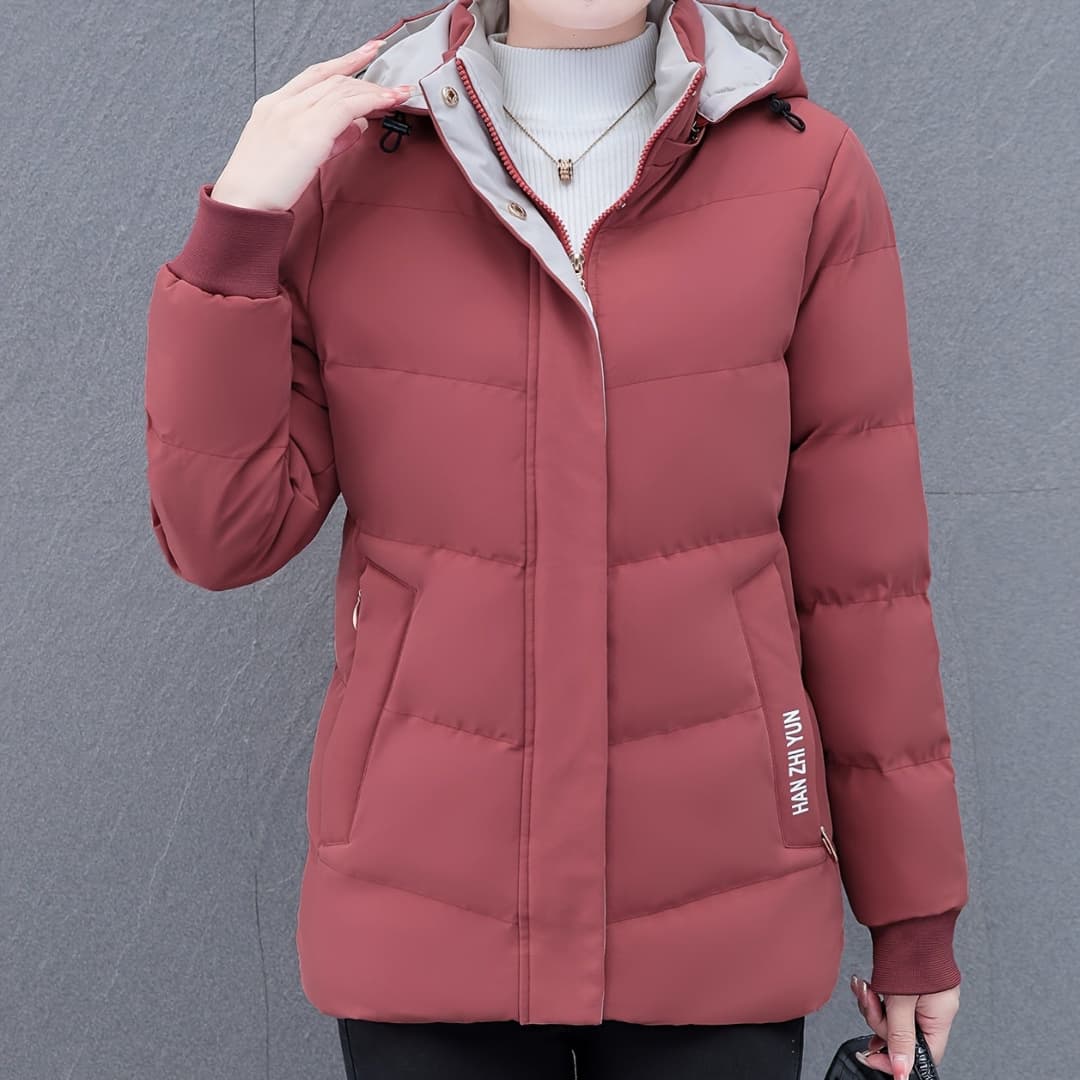 WW | Damen Kapuzenjacke Warm Und Stilvoll Wintermantel