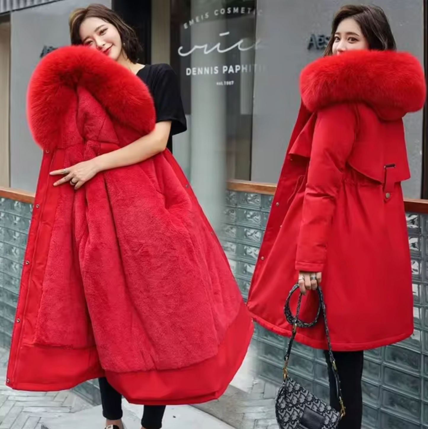 WW | Lange Wolljacke Mit Kapuze