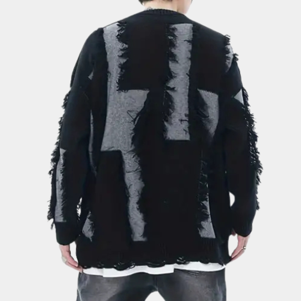 WW | Herrenstrickjacke in Schwarz