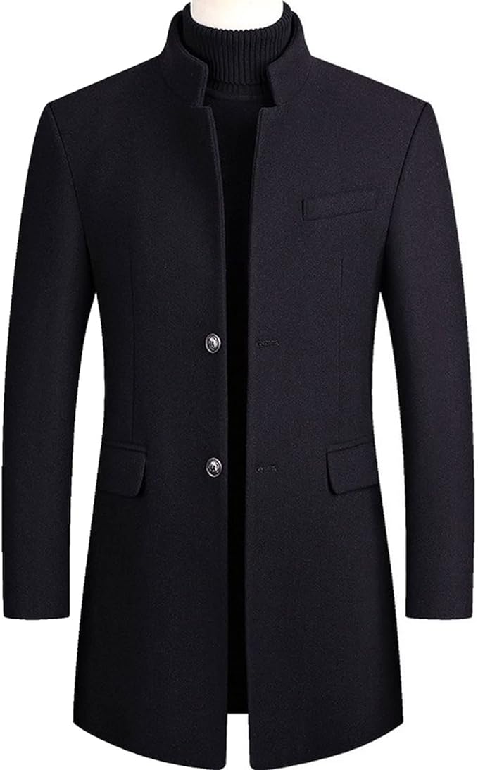 WW | Wool blend Slim fit Single-breasted With stand-up collar