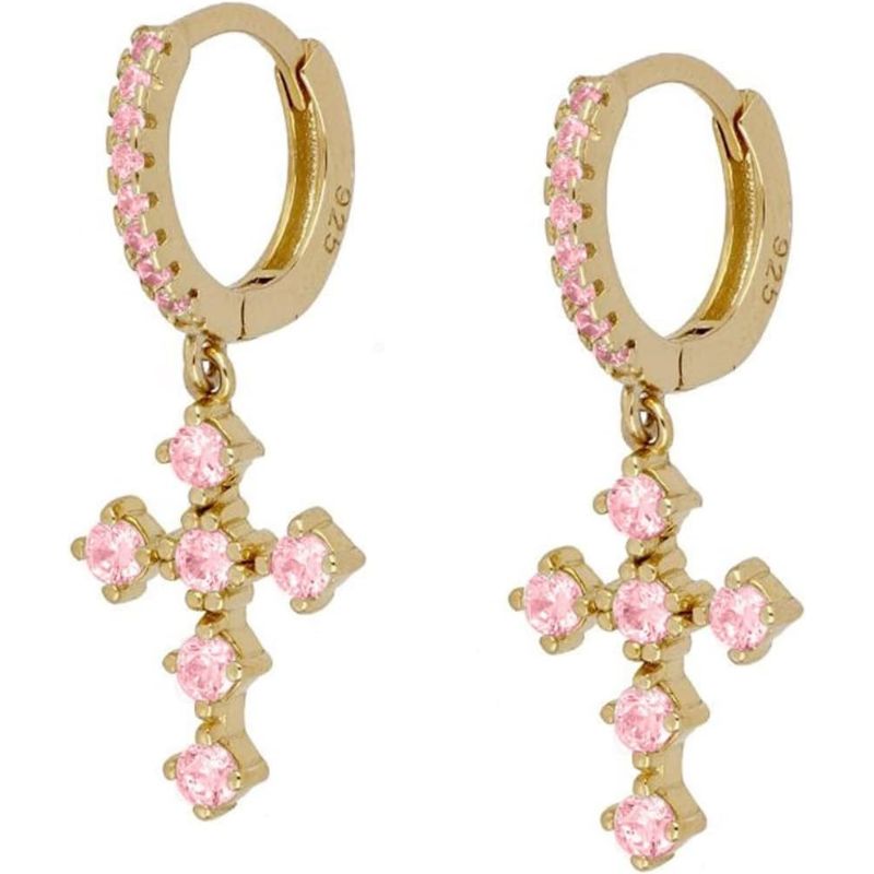 WW - Hoop Earrings with Dangling Pendants | Multi-color Gemstone Earrings