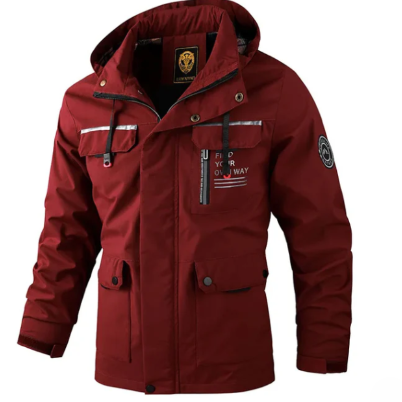 WW | Men's Winter Jacket with Adjustable Hood and Pocket Detail Design