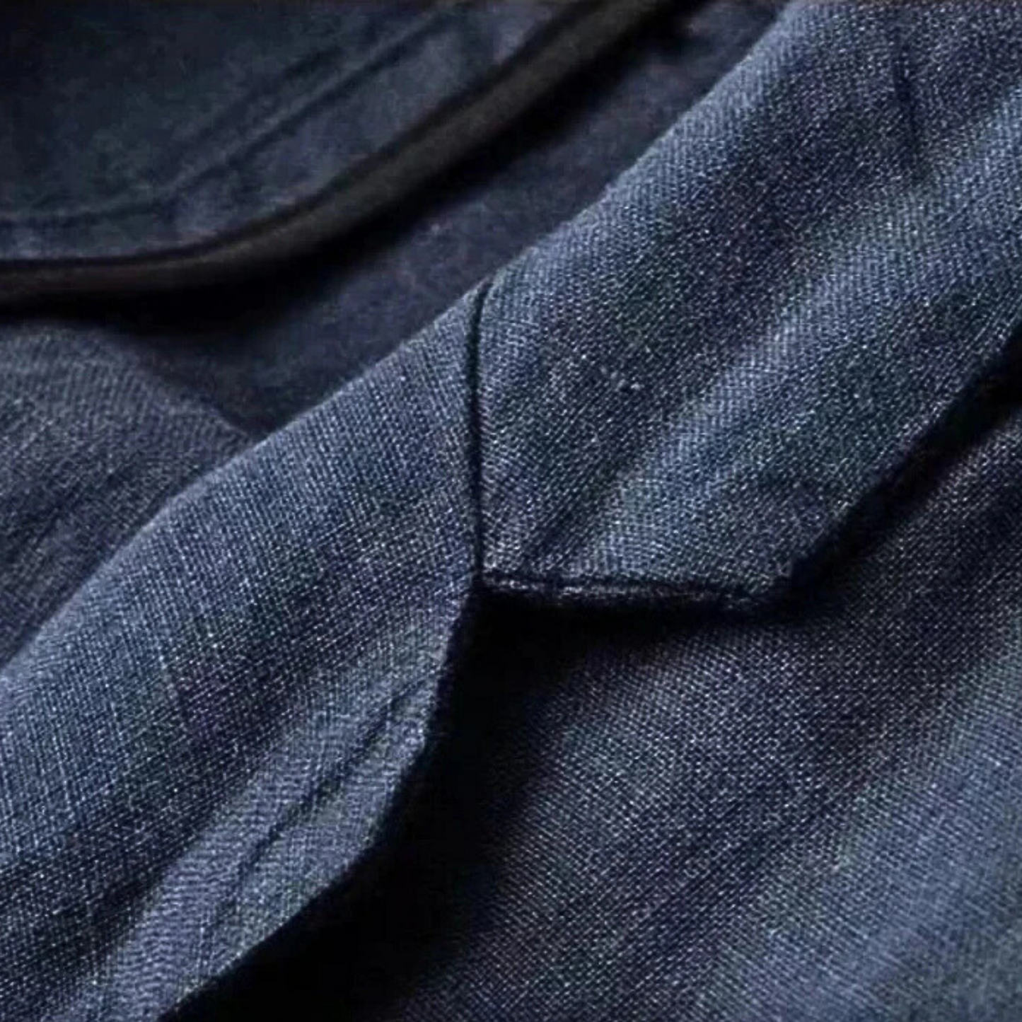 Zephyr Elegant Linen Set for Men - Dark Blue