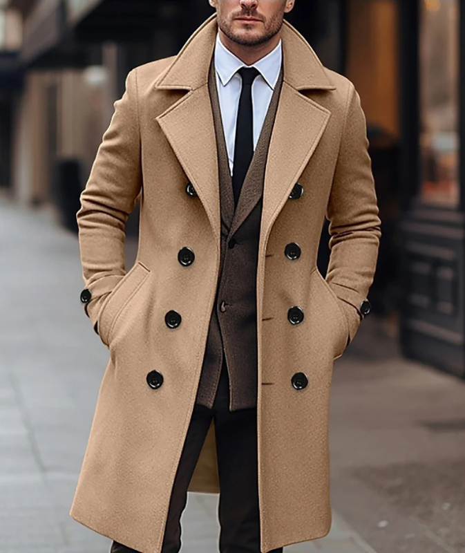 WW | Elegant Men's Double-Breasted Coat