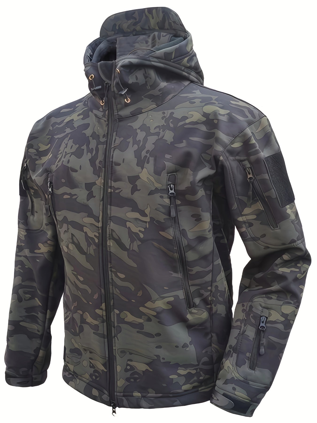 WW | Men's Softshell Camouflage Jacket - Waterproof and Windproof - Perfect for Outdoor Activities