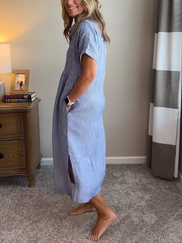 Udela™ | Elegant Striped Dress