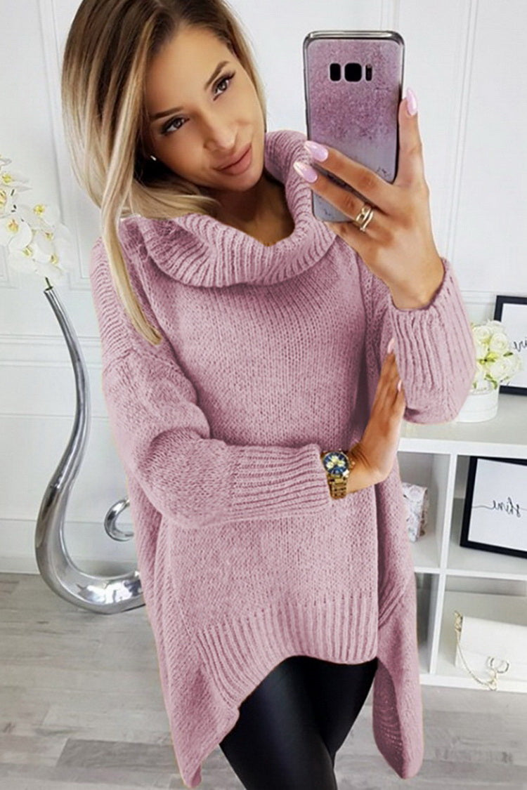 WW High-Neck Asymmetric Sweater