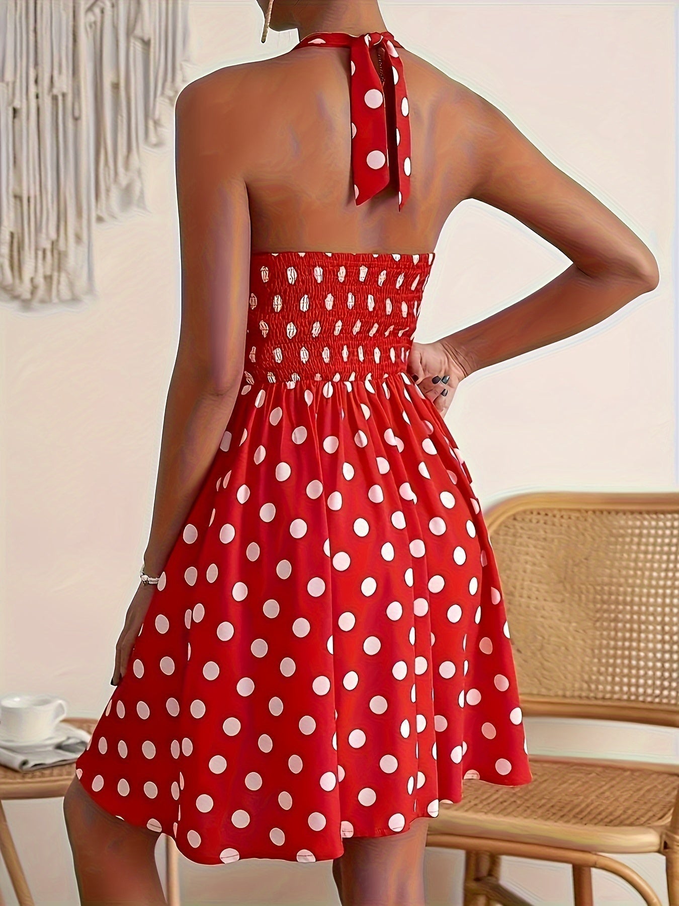 Dotty Daze Halter Dress