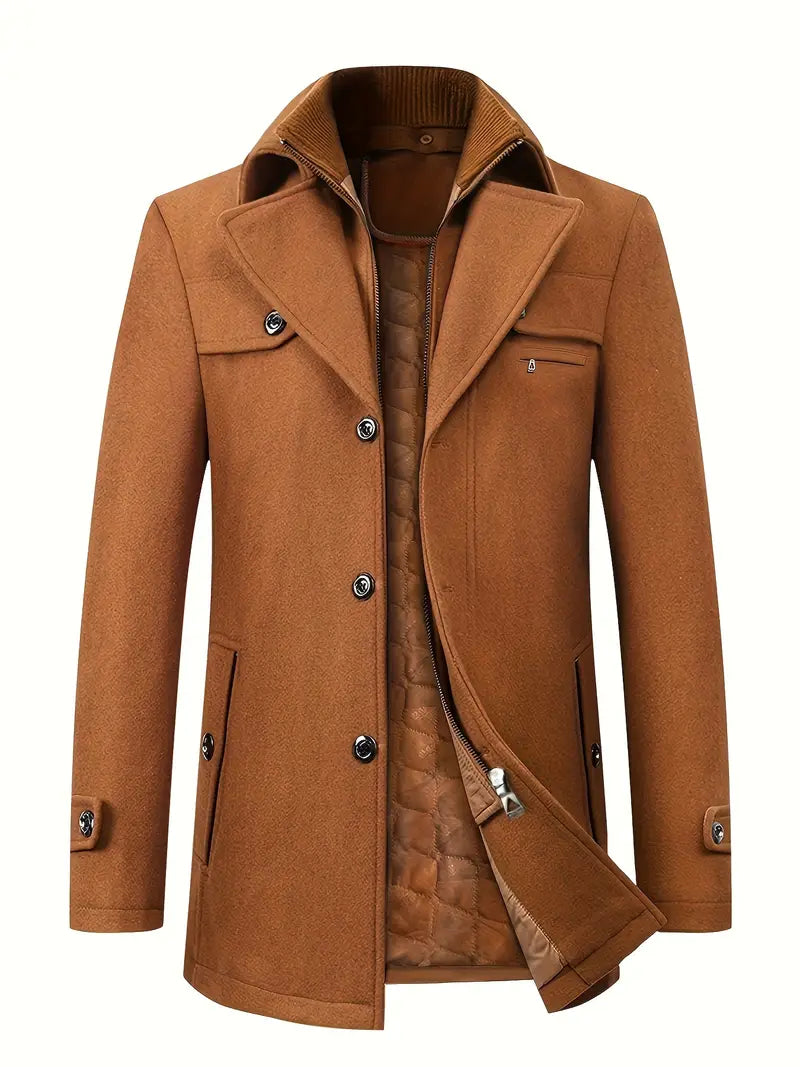 WW | Eleganter Langer Trenchcoat Für Herren
