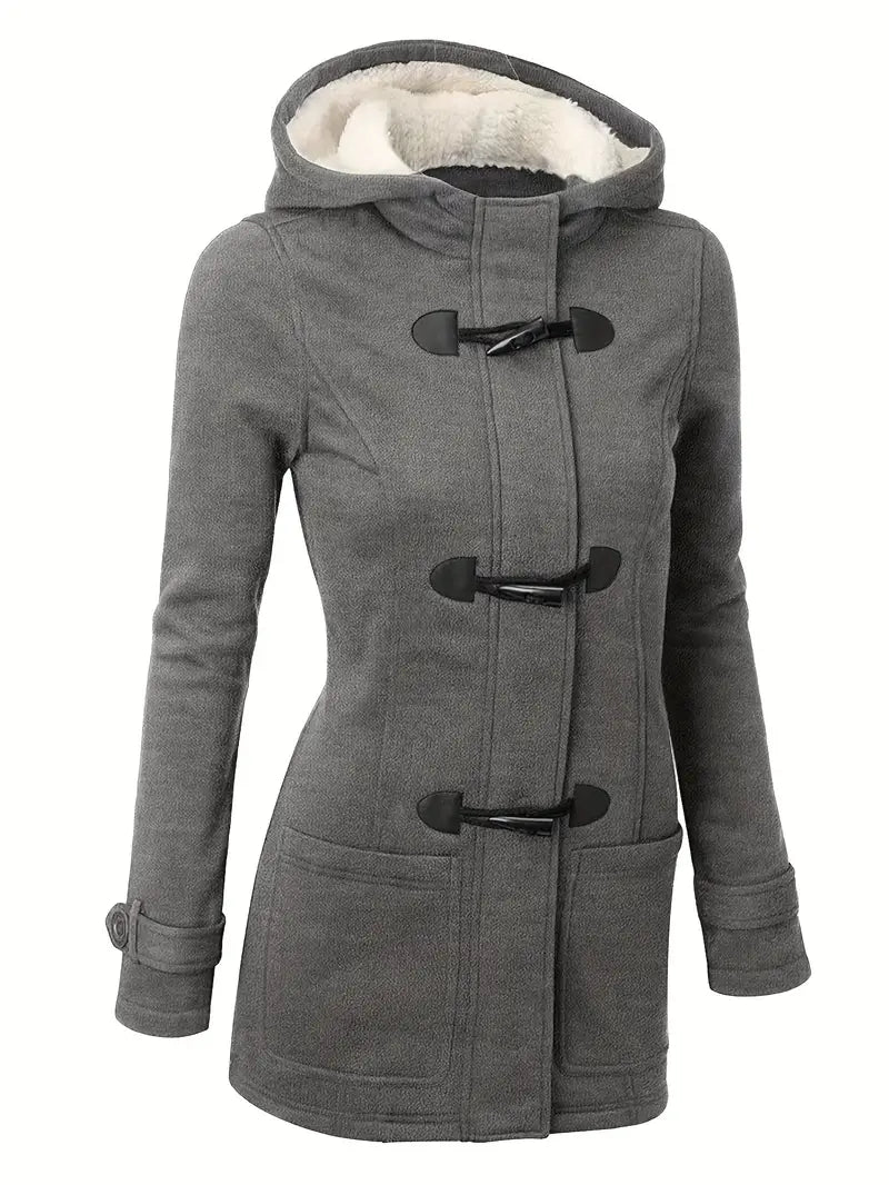 WW | Kapuzenmantel - Warmes Sherpa-Futter - Lässige Winterbekleidung - Wollmischung