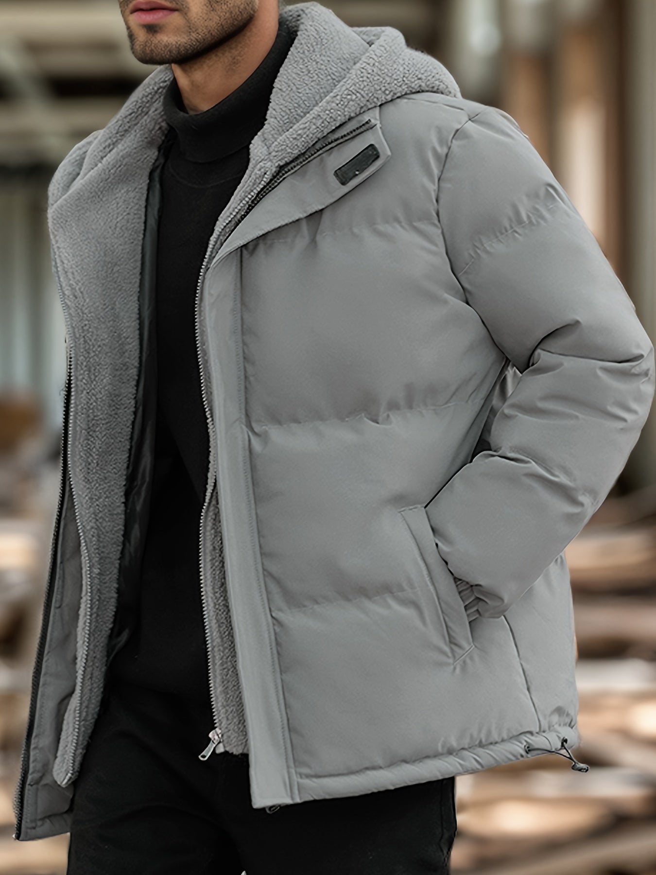 WW | Winterjacke gefüttert und warm mit Kapuze für Herren - Perfekt für Outdoor-Aktivitäten