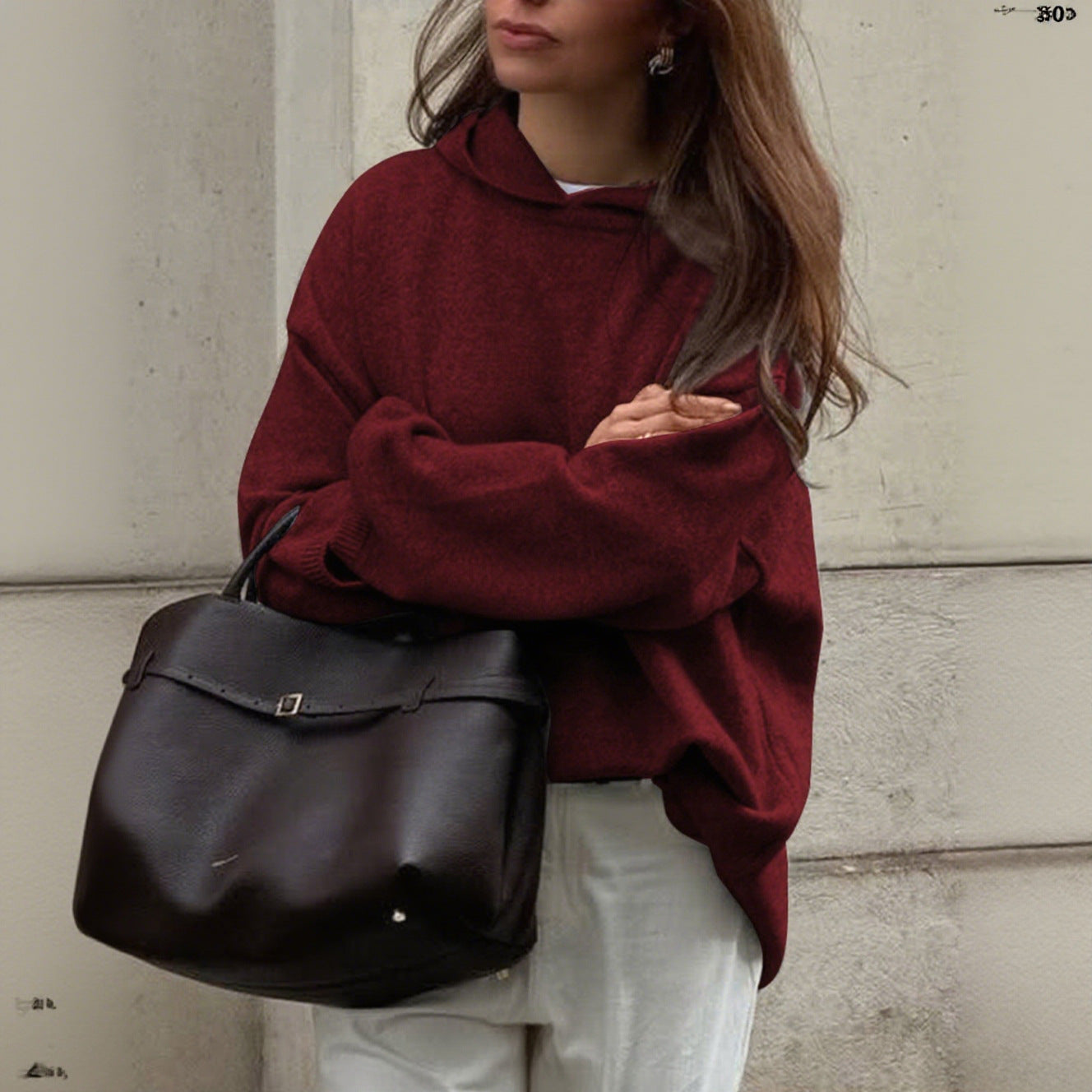 WW | Lockere Strickpullover mit Rundhals