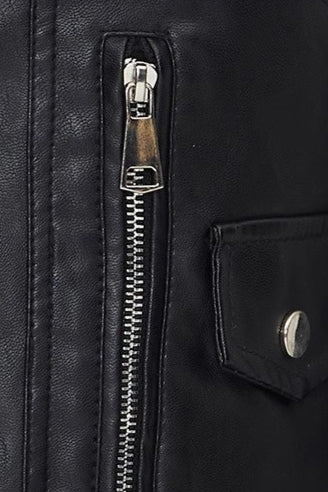 WW | PU Leder Reißverschlussjacke