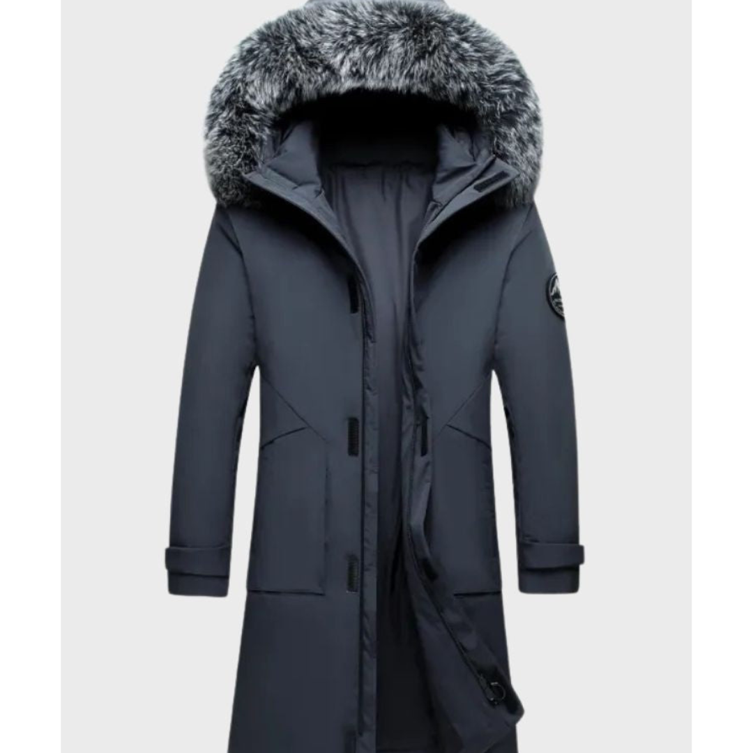 WW | Herren Winter Parka Mantel Mit Kapuzen Design Und Langer Passform