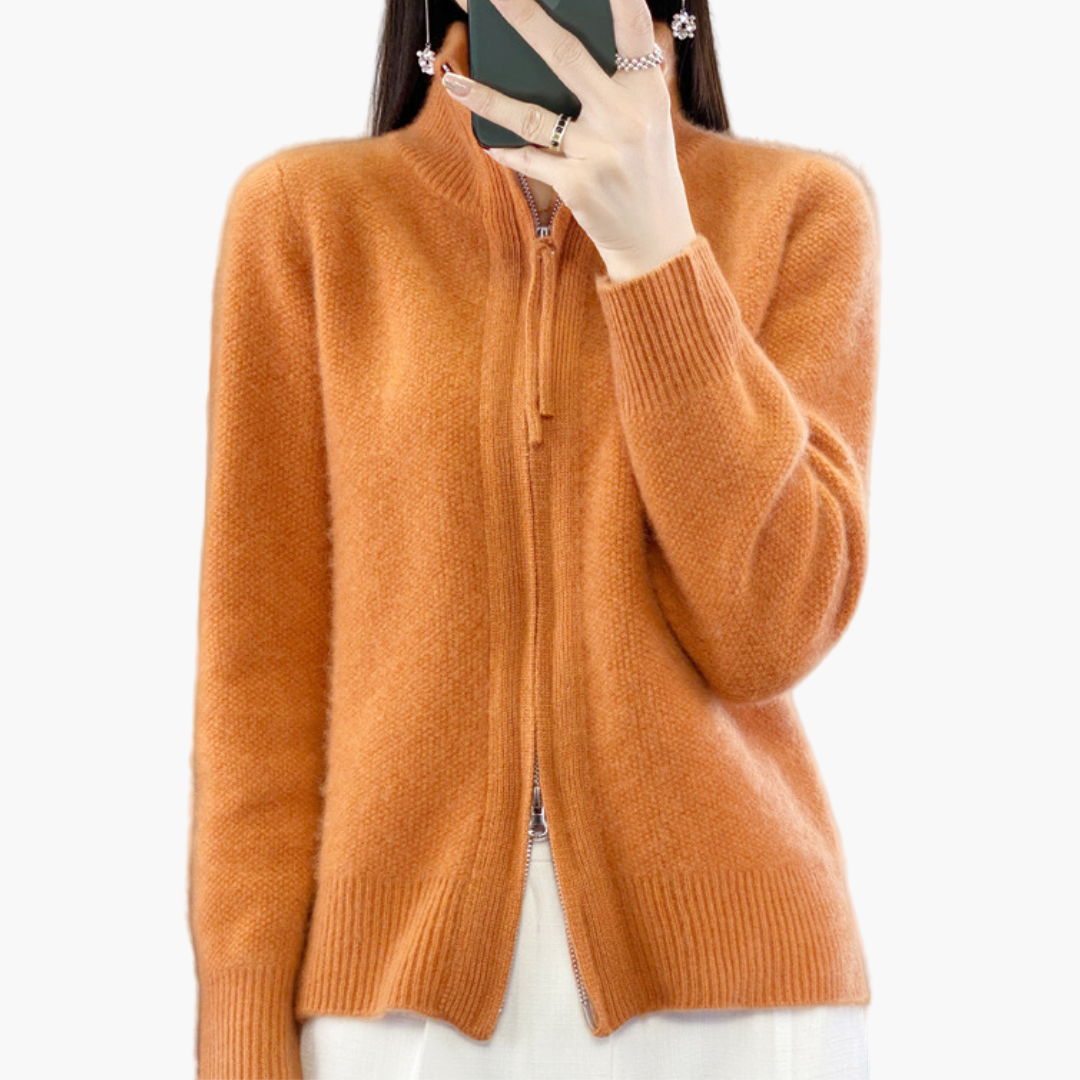 WW | Strickjacke mit Reißverschluss - Eleganter Casual Style für Alltag und Büro