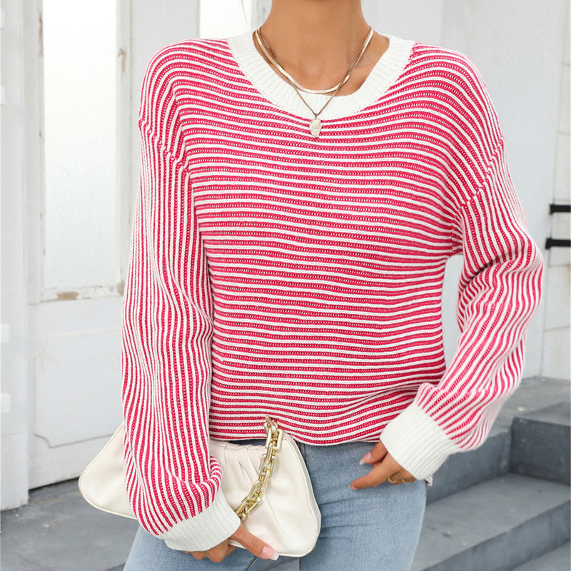 WW | Gestreifter Strickpullover für Einen Modernen Look